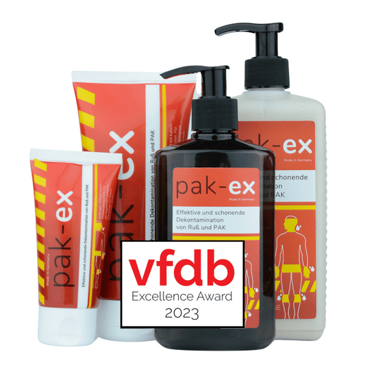pak-ex I neuartige Hautreinigung nach dem Einsatz