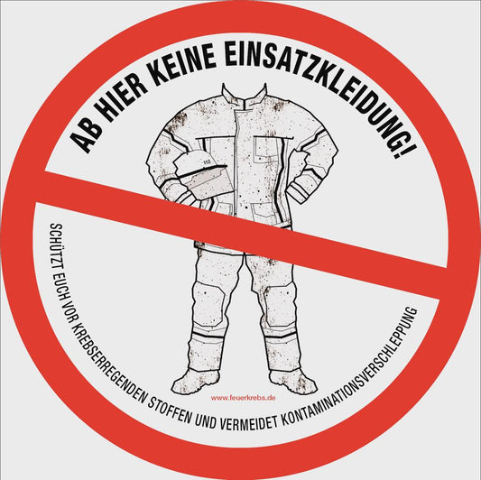 Aufkleber „Achtung Weißbereich!“